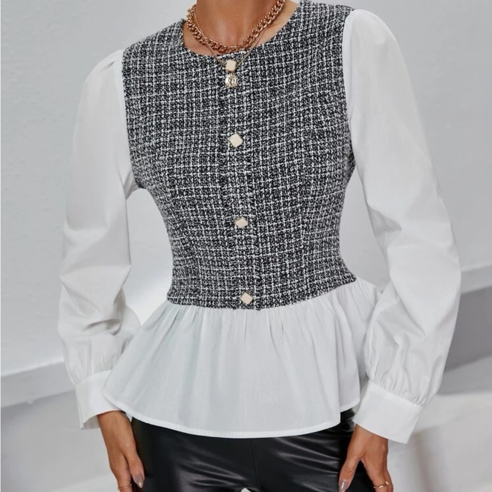 Plaid blouse
